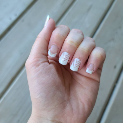 Dark Gray White Geometry Triangles and Clear Cut Outs
