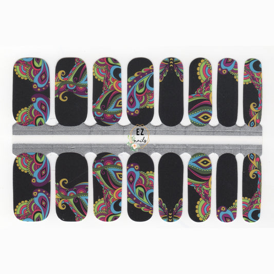 White Smoke Black Colorful Abstract Art