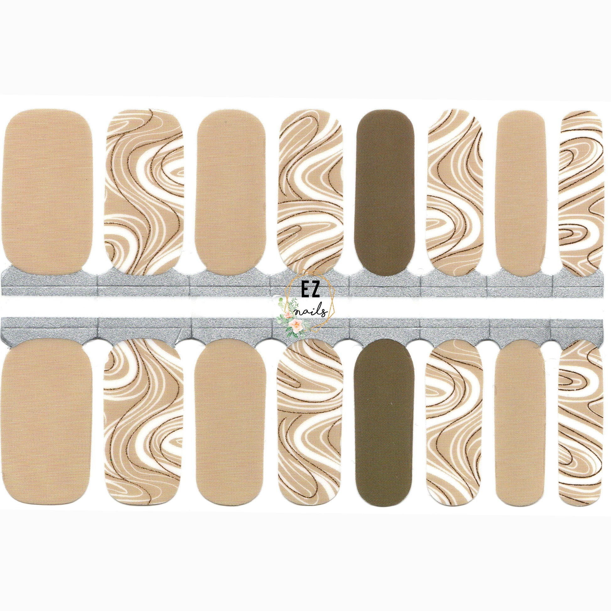 Tan Cappuccino Swirl Nude Beige