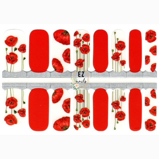 White Smoke Red Poppies Remembrance Day