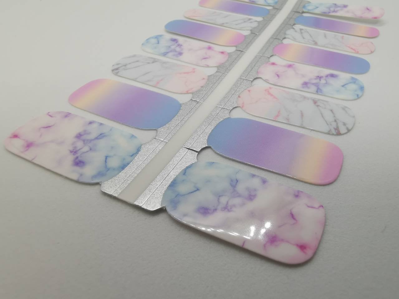 Gray Watercolor Marble Ombre Gradient Pink Purple Blue