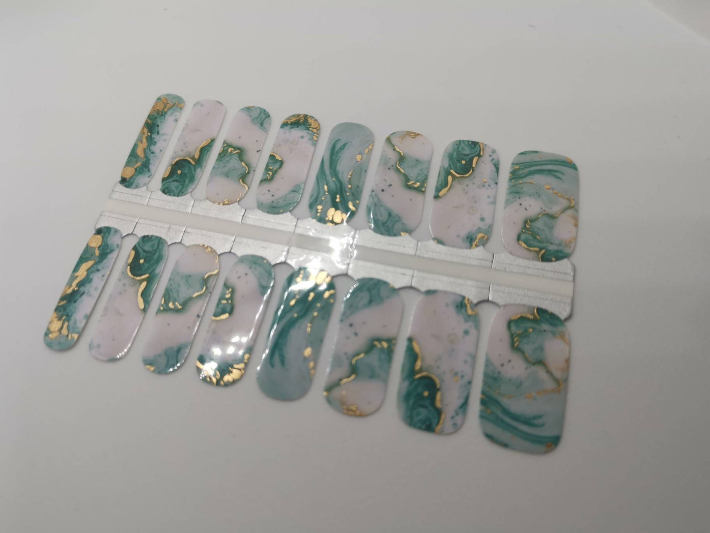Dark Gray Emerald Green Robin Egg Blue Gold and White Watercolor Marble