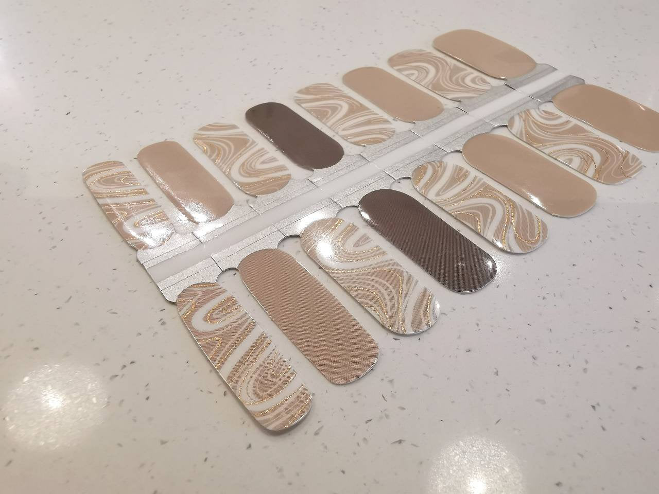 Gray Cappuccino Swirl Nude Beige
