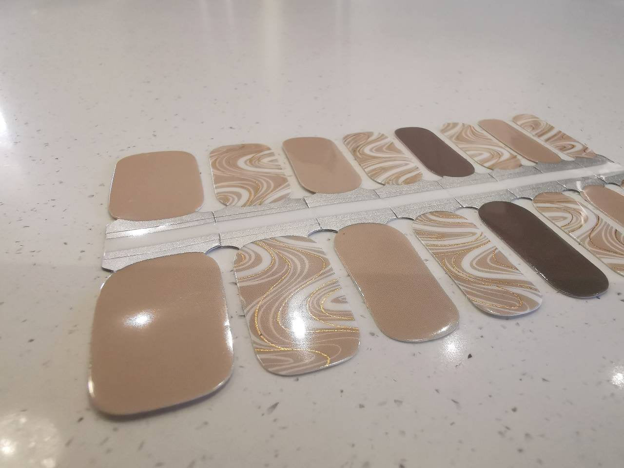 Gray Cappuccino Swirl Nude Beige