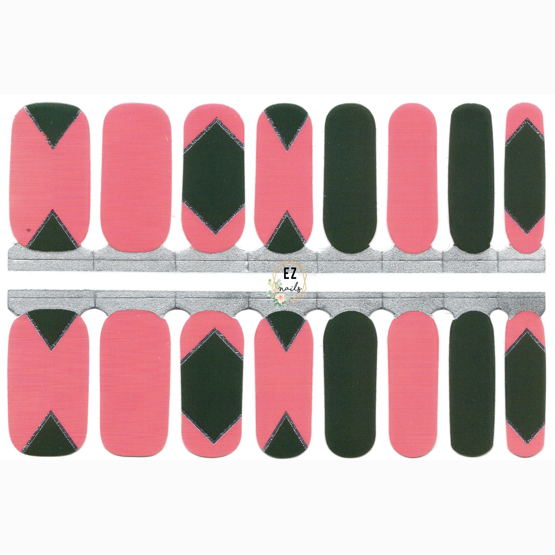 Light Coral Pink and Dark Grey Geometry
