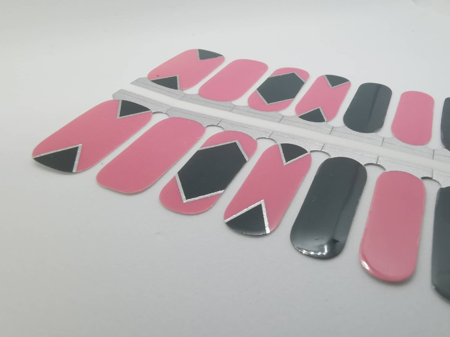 Gray Pink and Dark Grey Geometry