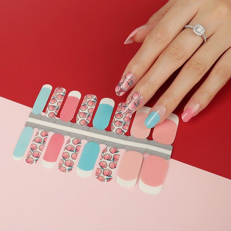 Thistle Peaches and Cream Pink and Blue with Clear Cut Outs