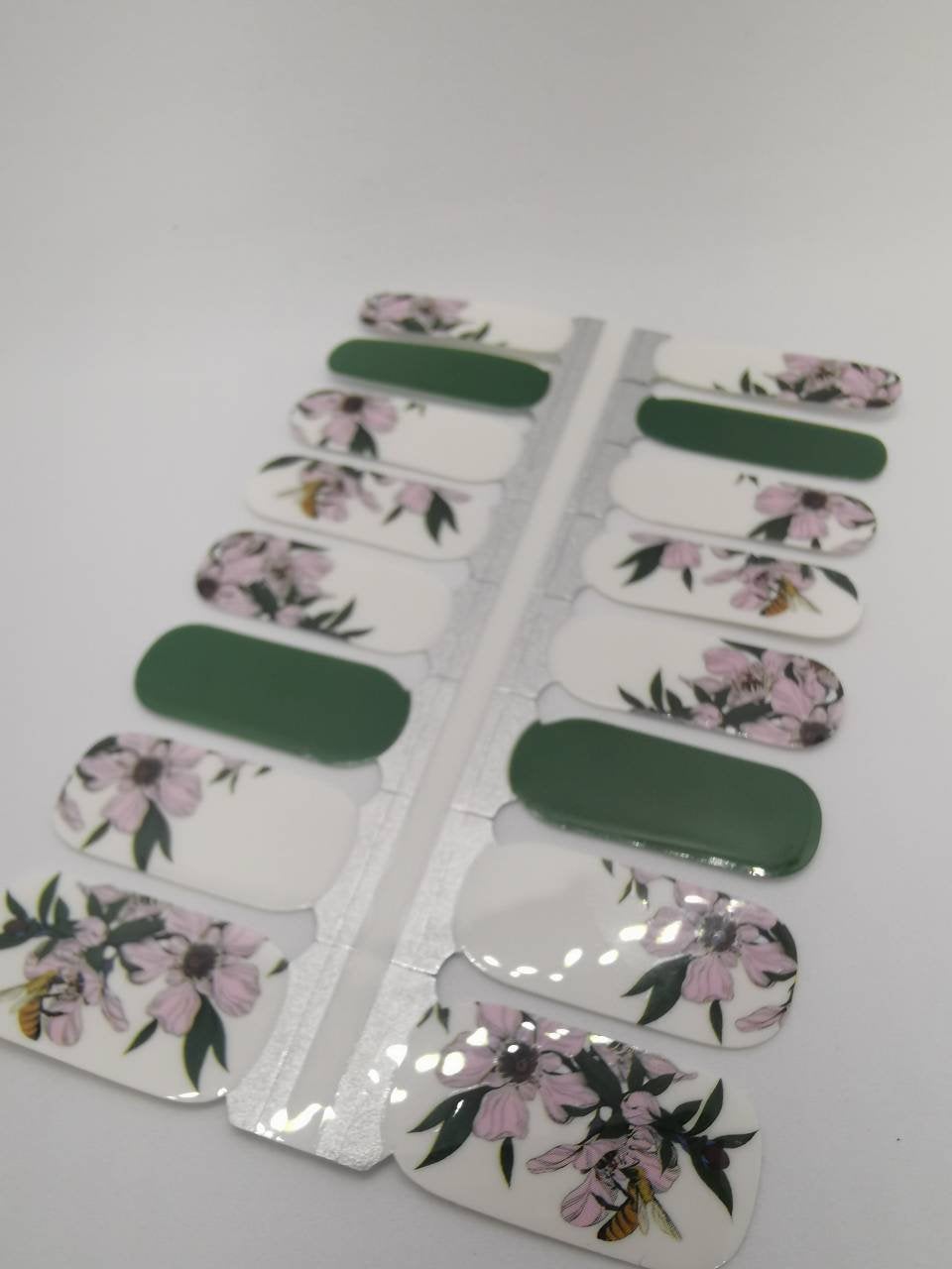 Gray Save the Bees Green and Pink Flowers with Bee Kind White Background