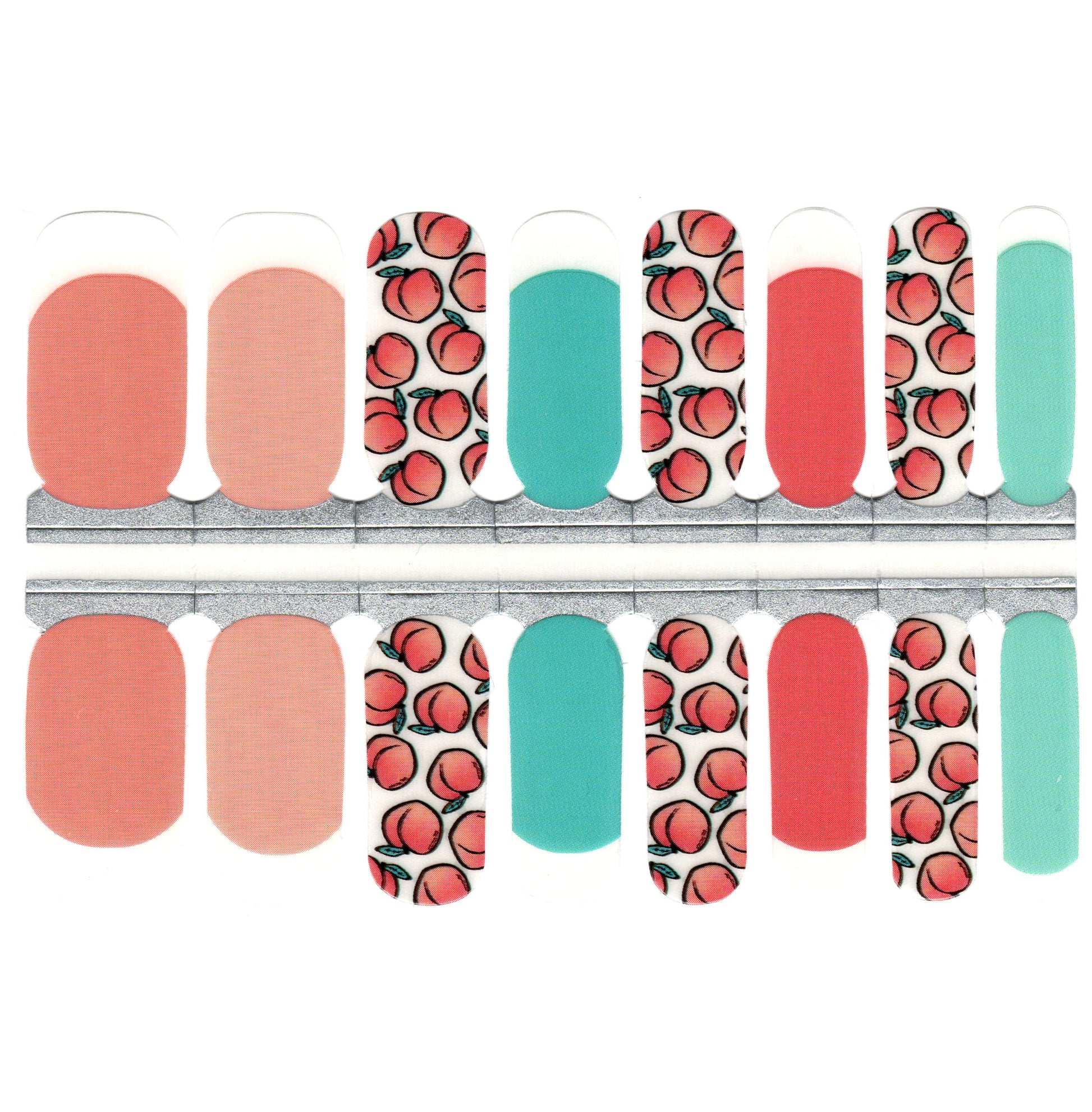 White Smoke Peaches and Cream Pink and Blue with Clear Cut Outs