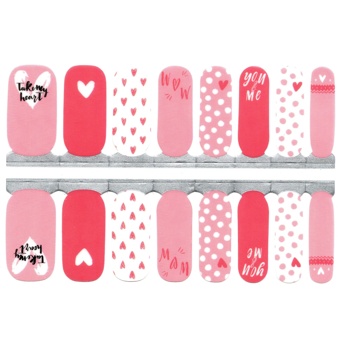 White Smoke Take My Heart Pink and White Polka Dot You and Me Engagement Valentine's Day