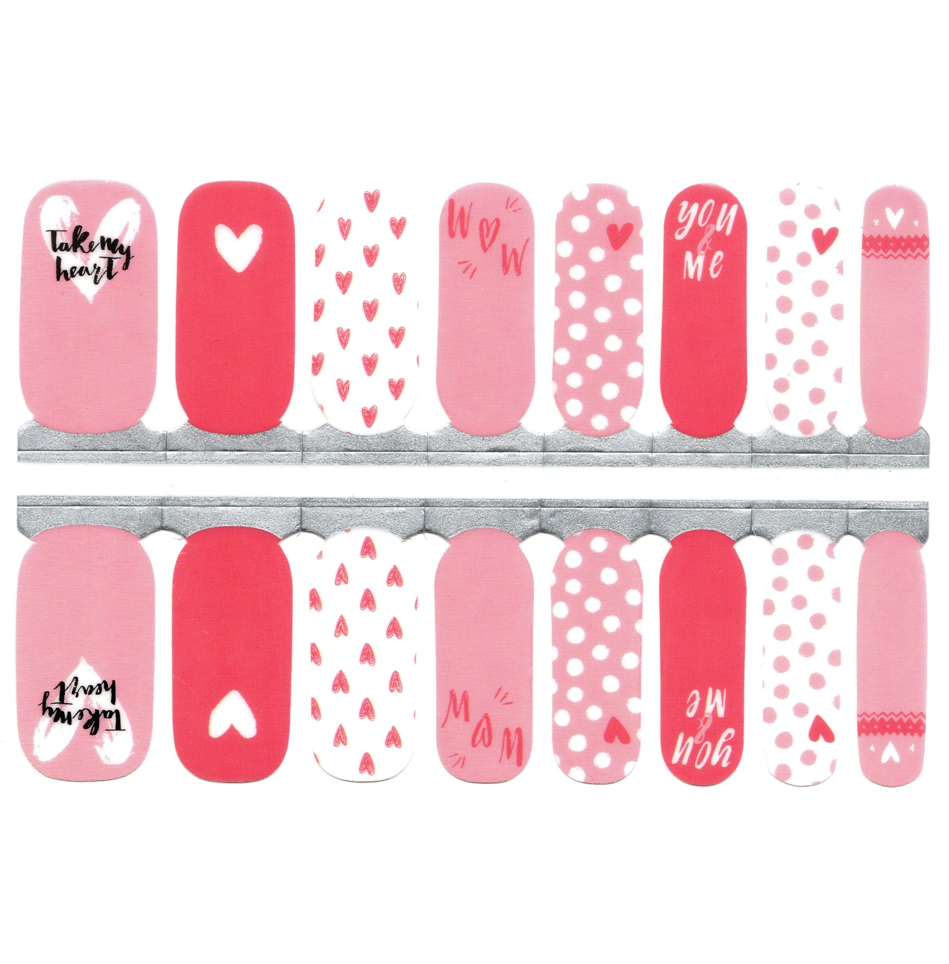 White Smoke Take My Heart Pink and White Polka Dot You and Me Engagement Valentine's Day