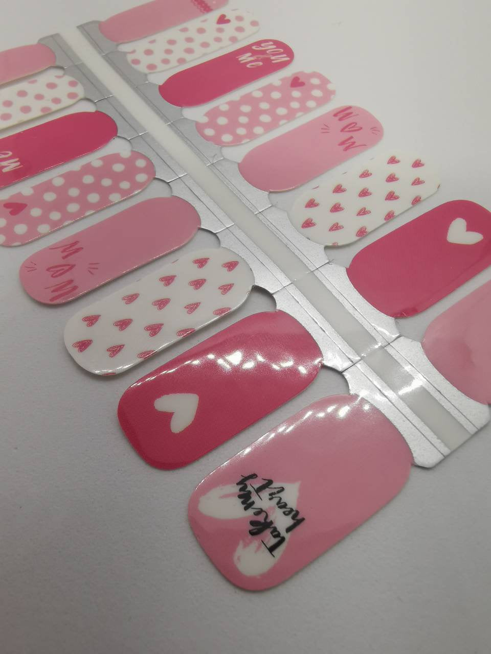 Light Slate Gray Take My Heart Pink and White Polka Dot You and Me Engagement Valentine's Day