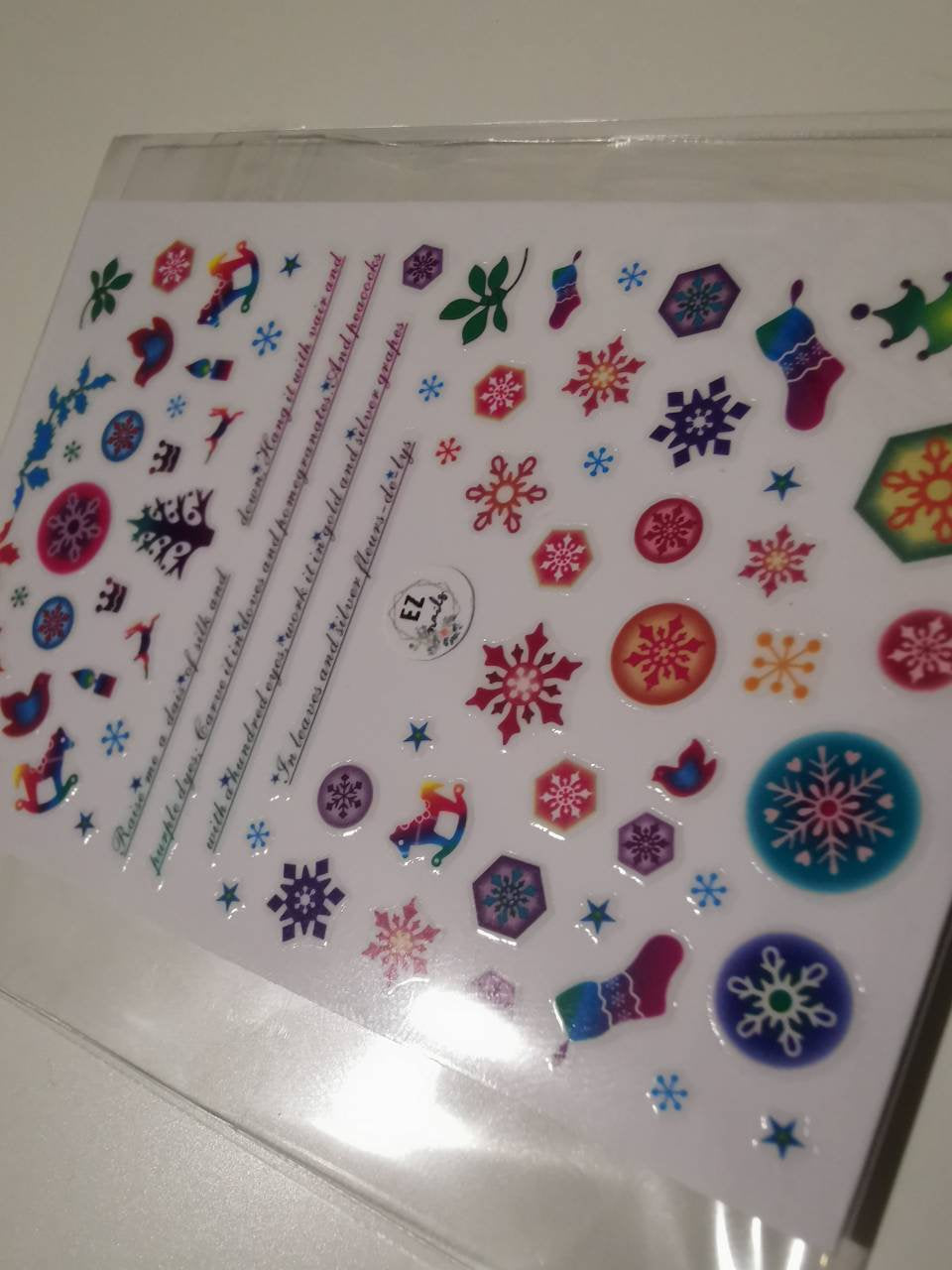 Rosy Brown Christmas Holidays Snowflakes Trees Stocking Stuffer