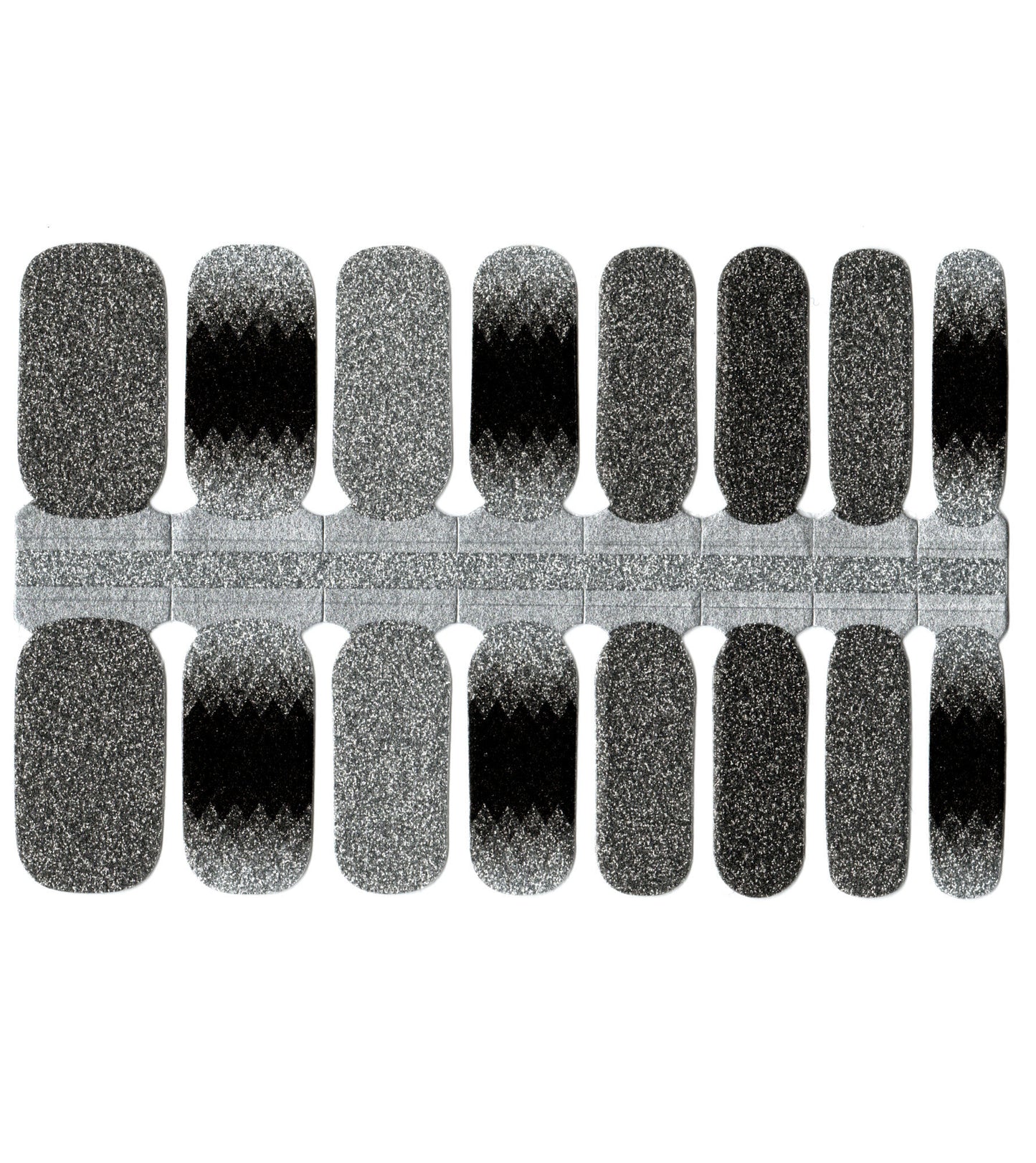 Dim Gray Black and Grey Silver Glitter with Triangle Ombre Gradient
