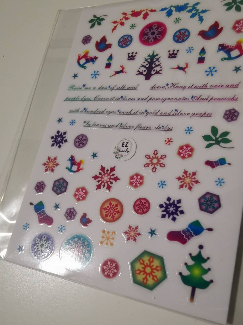 Rosy Brown Christmas Holidays Snowflakes Trees Stocking Stuffer