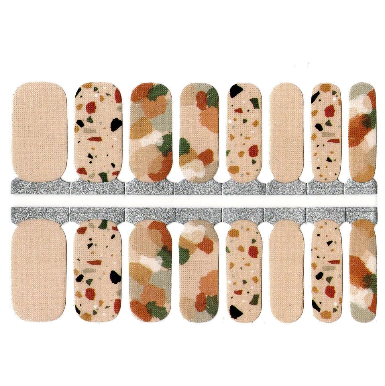 Wheat Beige Nude with Brush Paint Strokes Abstract Art