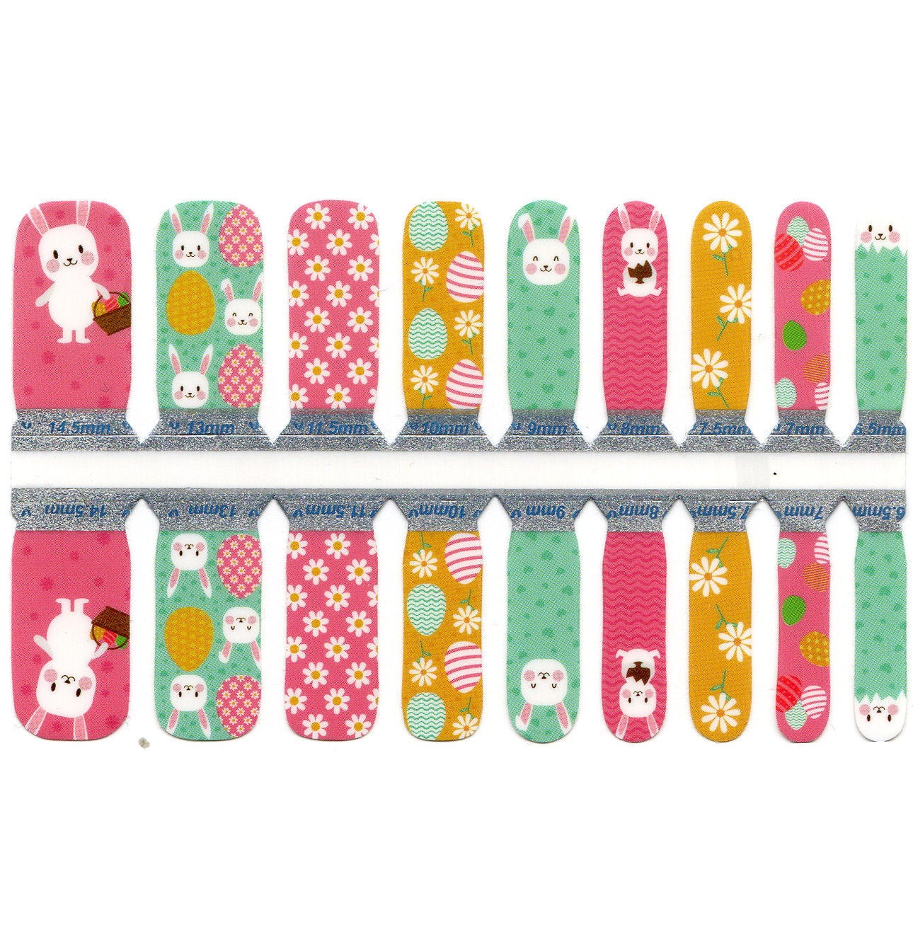 White Smoke Easter Bunny Rabbit Daisies Eggs Pink Aqua Blue and Yellow - Kids