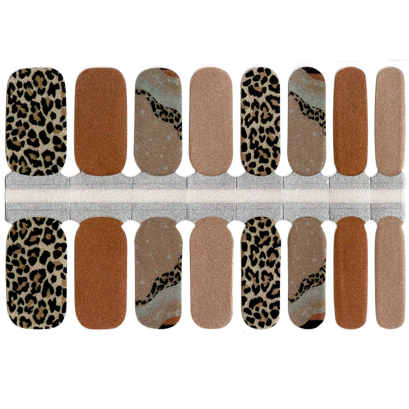 Dim Gray Brown Beige Nude Leopard Print with Shimmer