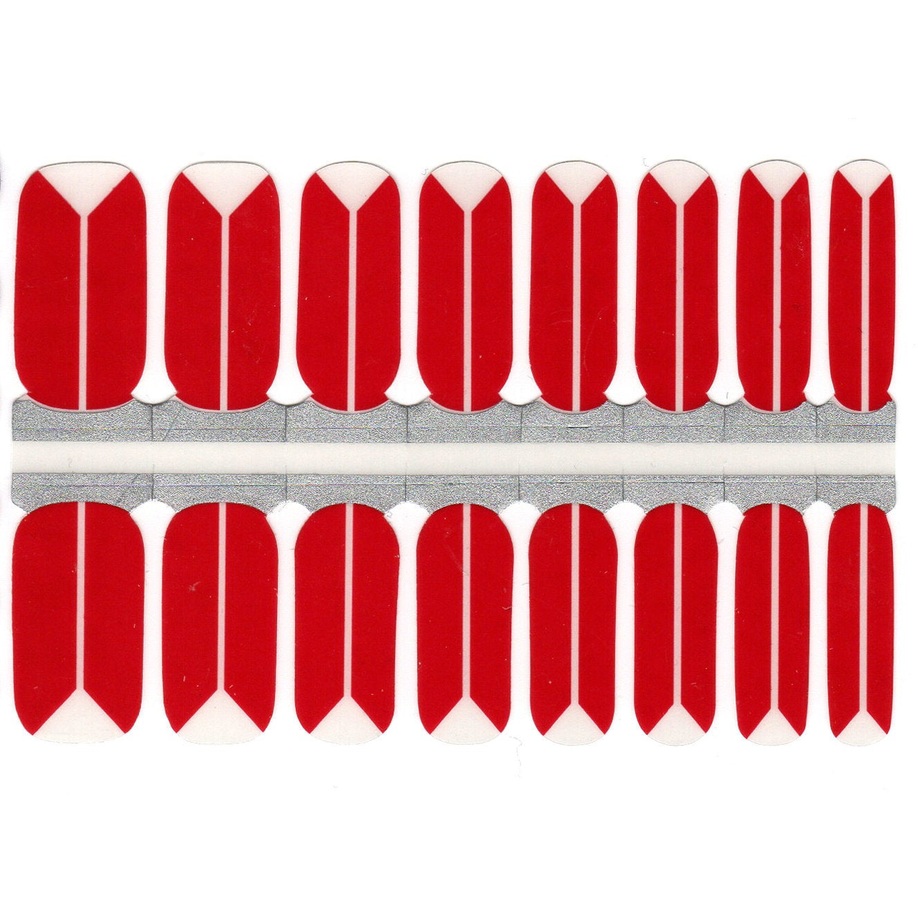 Firebrick Red and Clear Triangle Geometry Line Negative Space