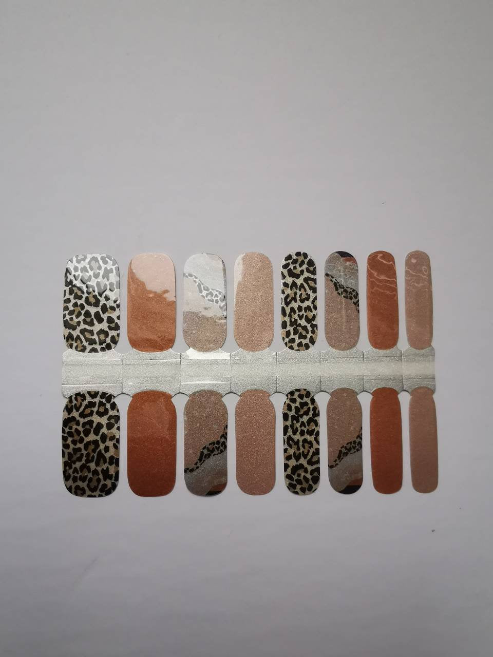 Dark Gray Brown Beige Nude Leopard Print with Shimmer