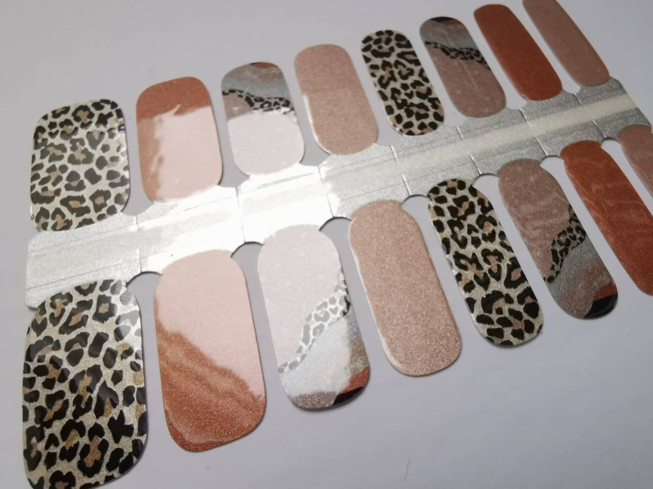 Dark Gray Brown Beige Nude Leopard Print with Shimmer