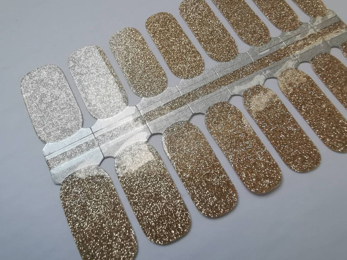 Dark Gray Solid Gold Sparkle Glitter