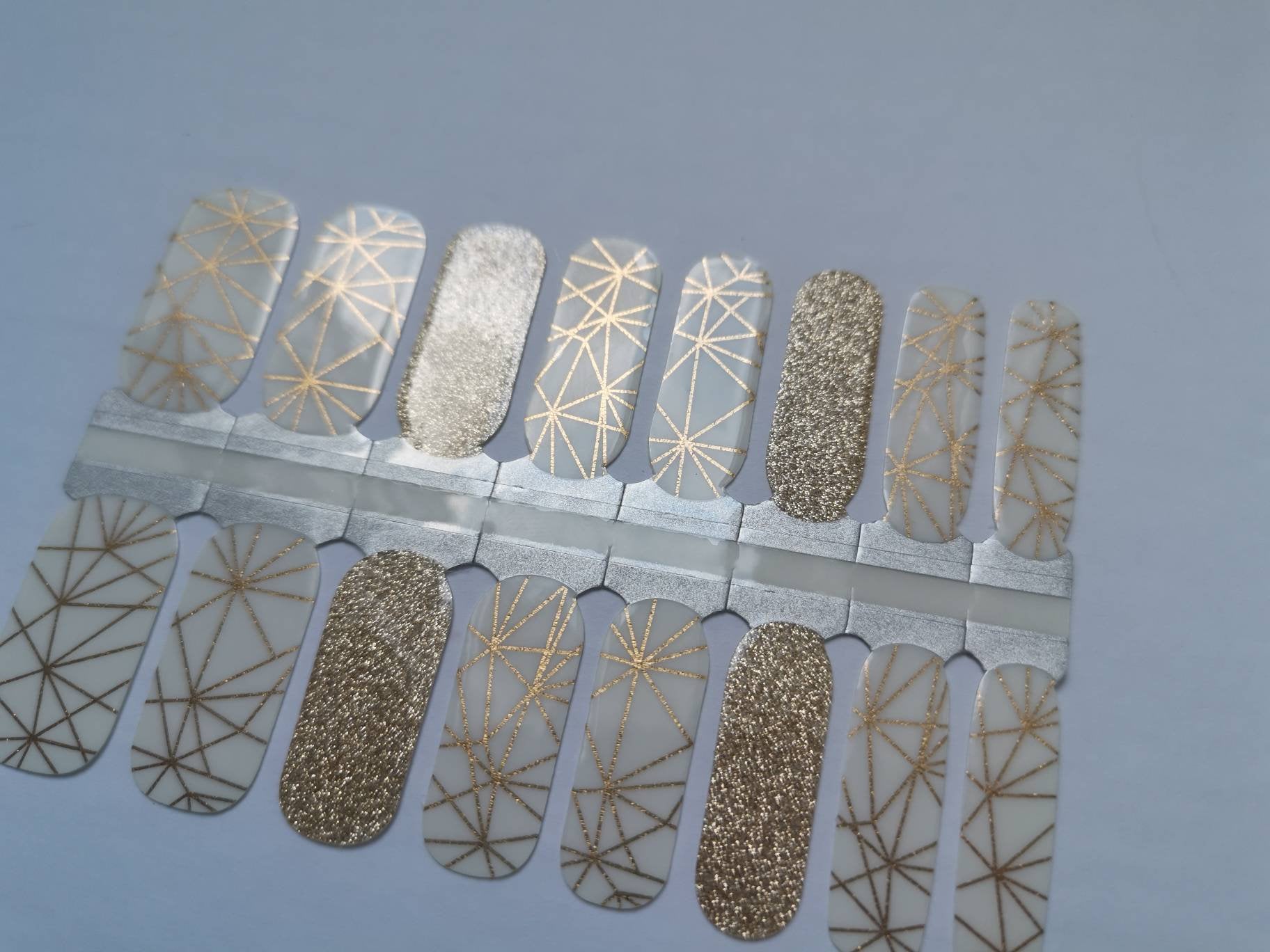 Light Slate Gray Gold Glitter and White Background Geometry Lines