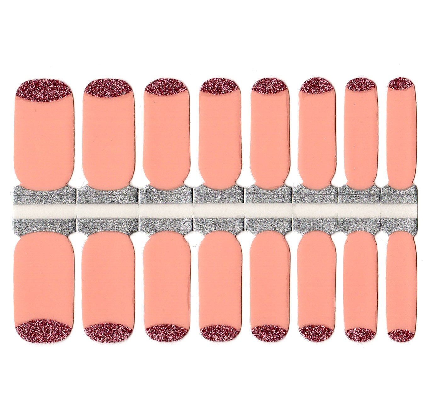 Light Salmon Pink Solid with Pink Glitter Base