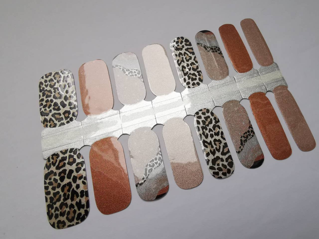 Dark Gray Brown Beige Nude Leopard Print with Shimmer
